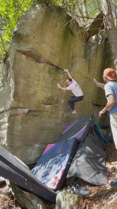 Above the Coffin v8, Coopers Rock - Beta Video from joeboarder