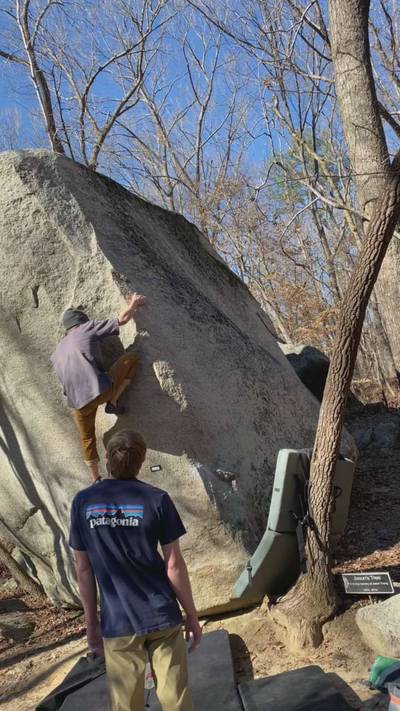 Yellow Wall Arete v4, Boat Rock - Beta Video from rewhitaker34