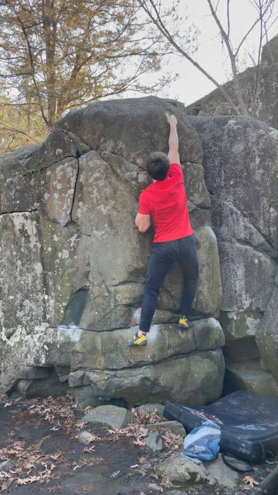 Slopey Arete v5, Taylors Falls - Beta Video from cubingninja06