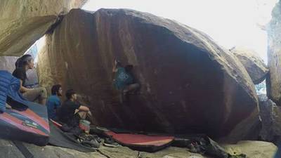 Mr. Serious v8, Hueco Tanks - Beta Video from seanmorris