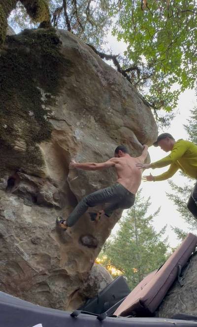 Waterfall Arete v8, Castle Rock State Park - Beta Video from remy_sf