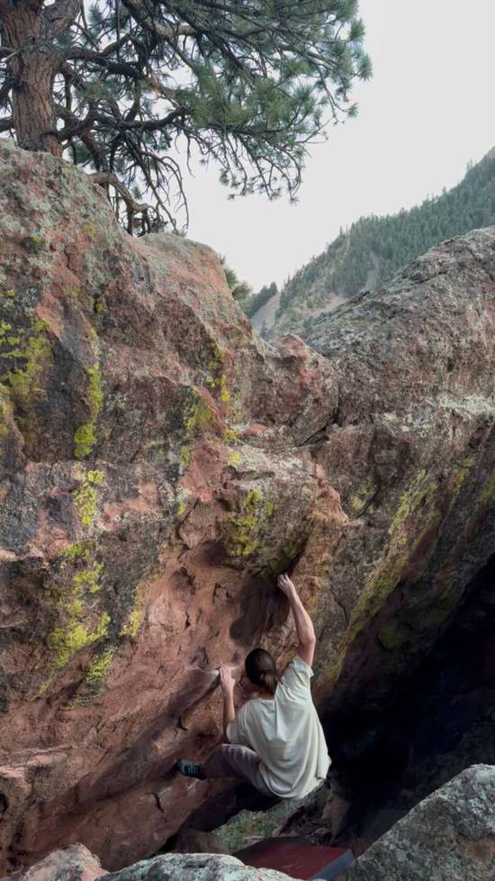 Cave Hang Direct v5, Flagstaff Mountain, CO - Beta Video from Chris_Ol