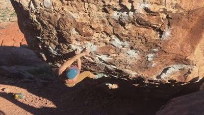 Monkey Bar Traverse v7, Red Rock - Beta Video from cwongbeta
