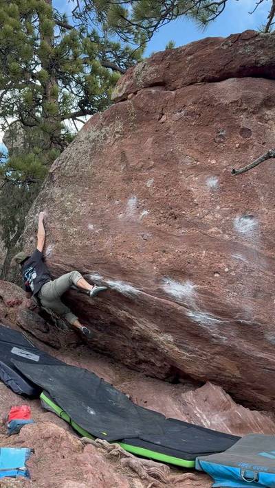 R-L Red Wall Traverse v7, Flagstaff Mountain, CO - Beta Video from brando