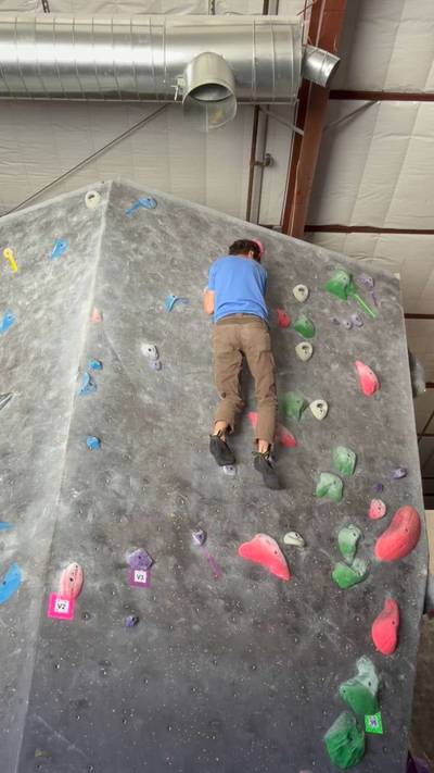 Purple v3, Black Rock Bouldering Gym - Beta Video from just_jake