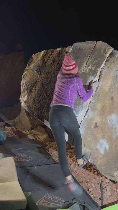 Square Arete v6, Red Rock - Beta Video from LittleBetaBird