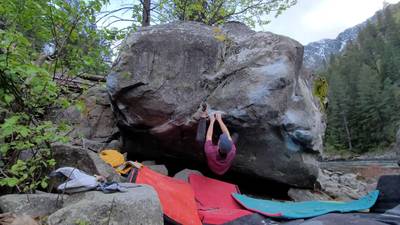 Hueco Crimper Left Entrance v8, Leavenworth - Beta Video from BrianYang