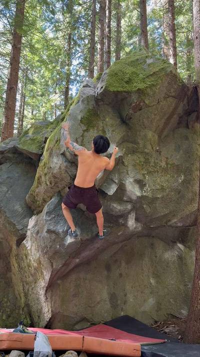Meat Eating Vegetarian v6, North Bend - Beta Video from climb_ryan