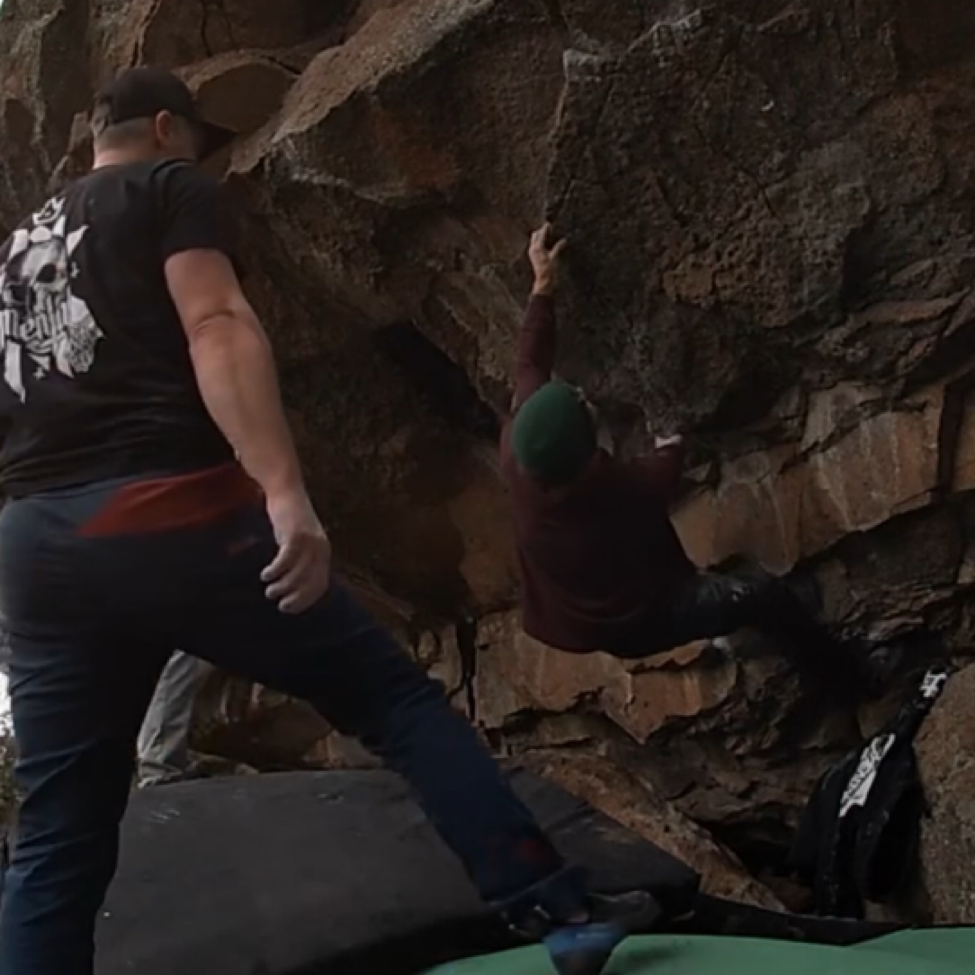 Climbing Beta video of climbers on Call of the Wild v9 in Cedar City with undefined beta videos in KAYA, the climber's app - where climbers can log and track their ascents, progress, and connect with their local gym and outdoor climbing community.