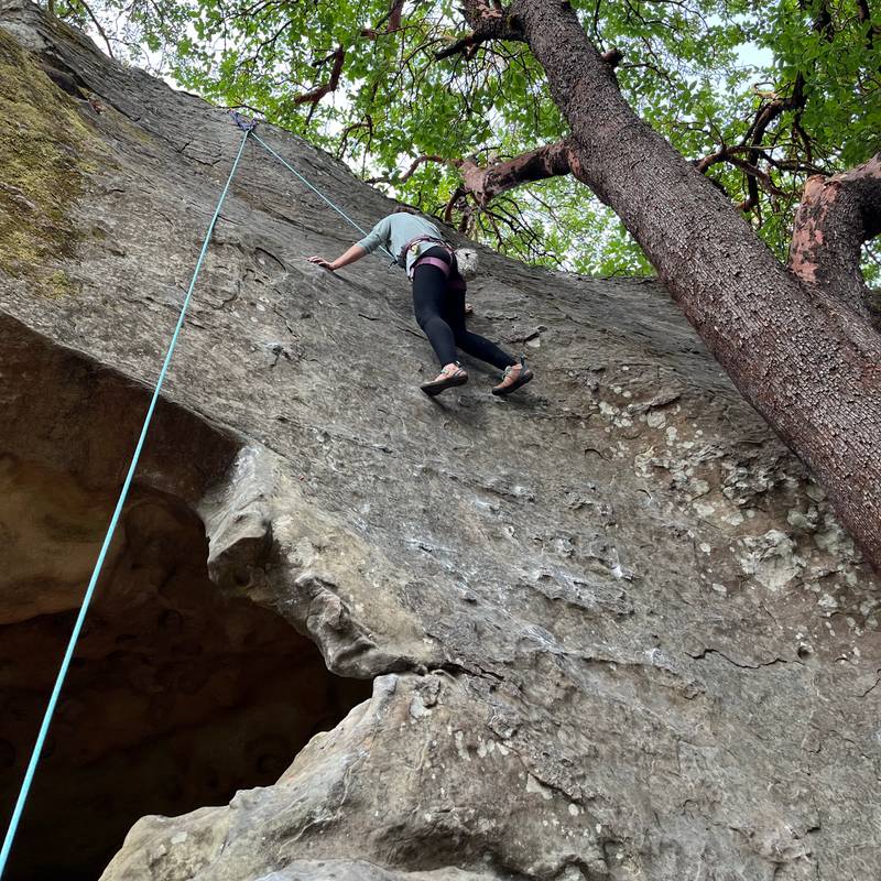 South Face Left 5.7, Castle Rock State Park - Beta Video from JenCalifornia