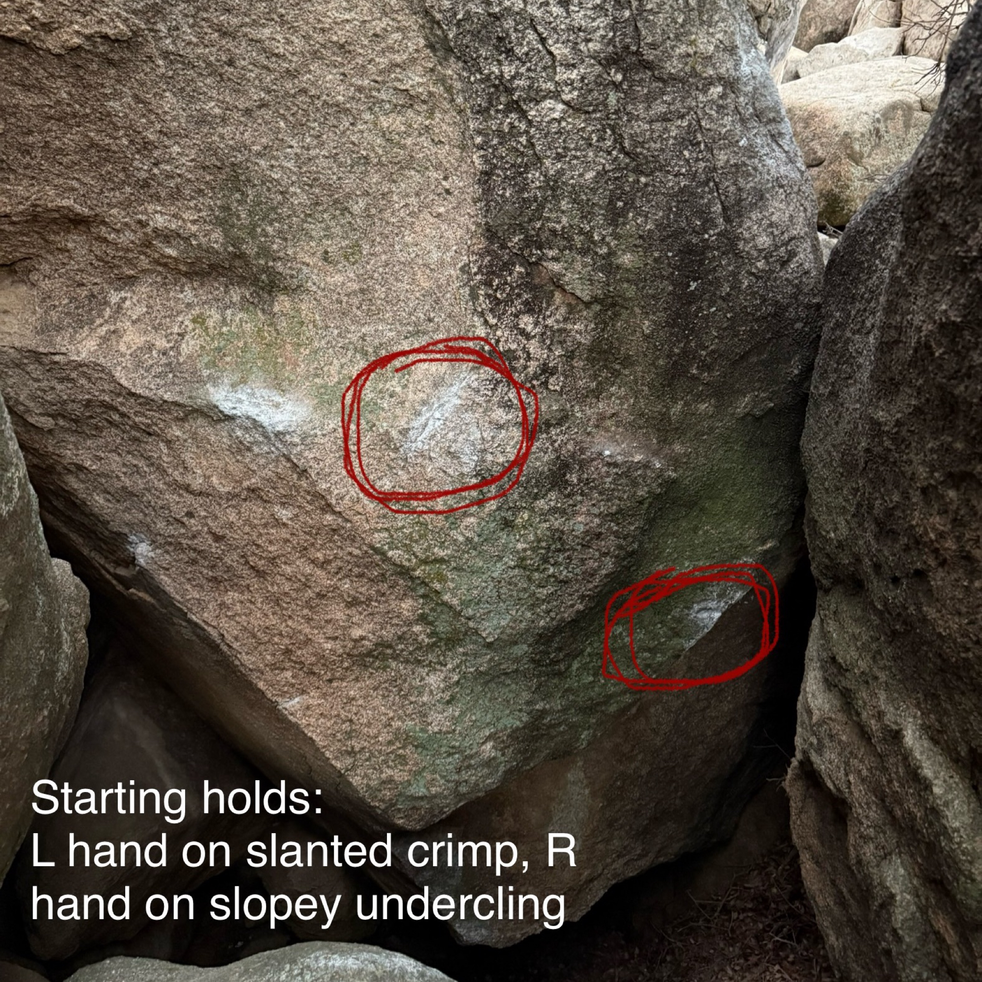 Climbing Beta video of climbers on Picante v8 in Joshua Tree with undefined beta videos in KAYA, the climber's app - where climbers can log and track their ascents, progress, and connect with their local gym and outdoor climbing community.