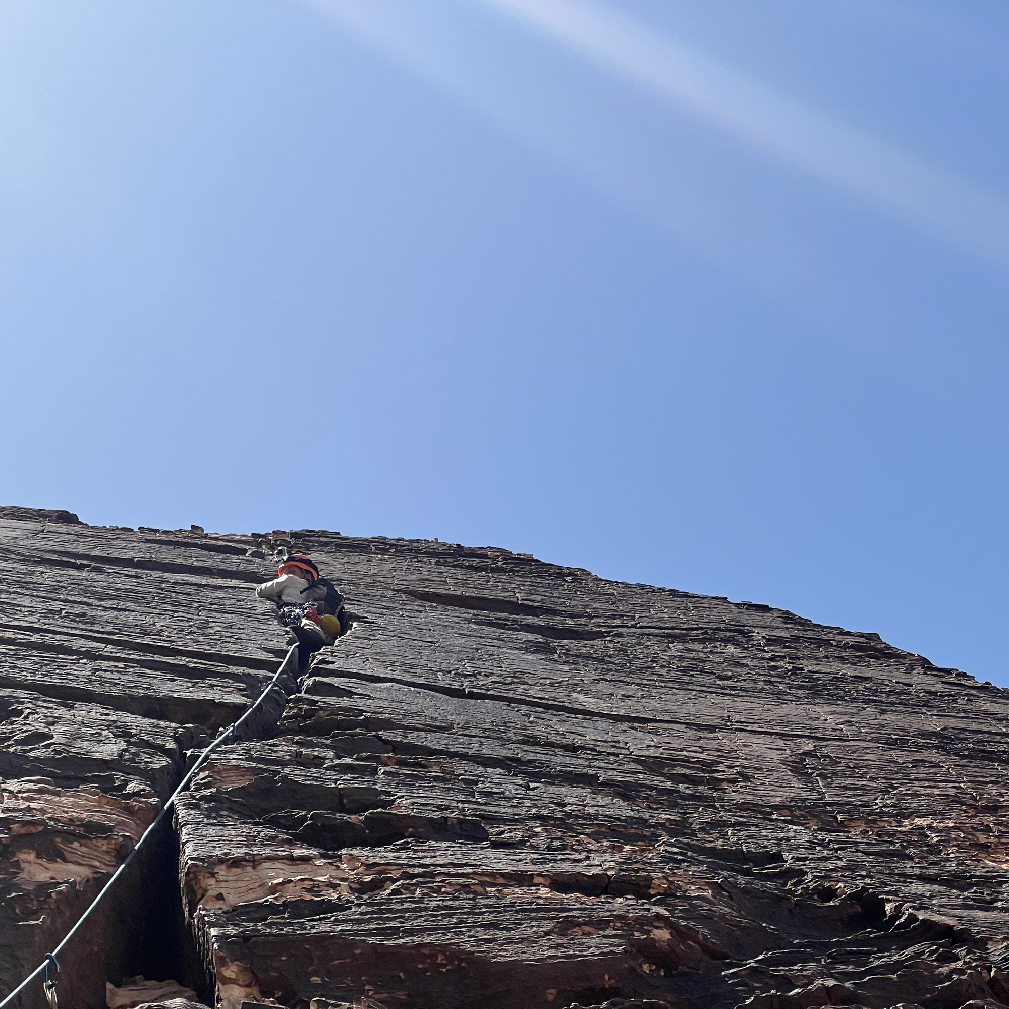 Climbing Beta video of climbers on Cat in the Hat 5.6 in Red Rock with undefined beta videos in KAYA, the climber's app - where climbers can log and track their ascents, progress, and connect with their local gym and outdoor climbing community.