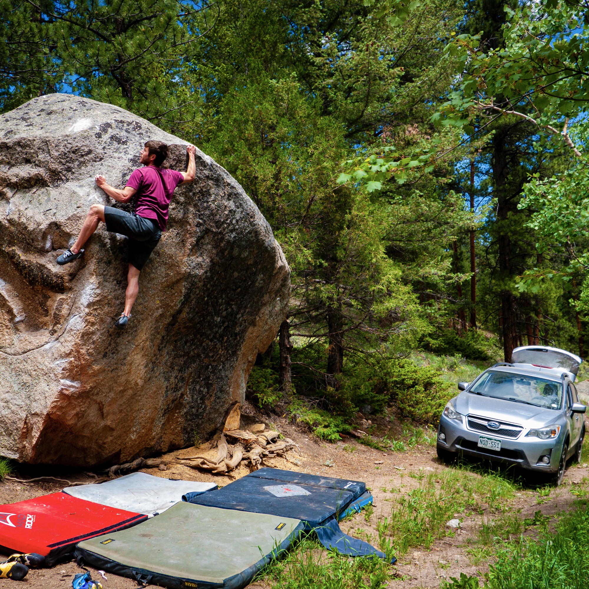 Climbing Beta video of climbers on Blackstone v6 in Red Feather Lakes with undefined beta videos in KAYA, the climber's app - where climbers can log and track their ascents, progress, and connect with their local gym and outdoor climbing community.