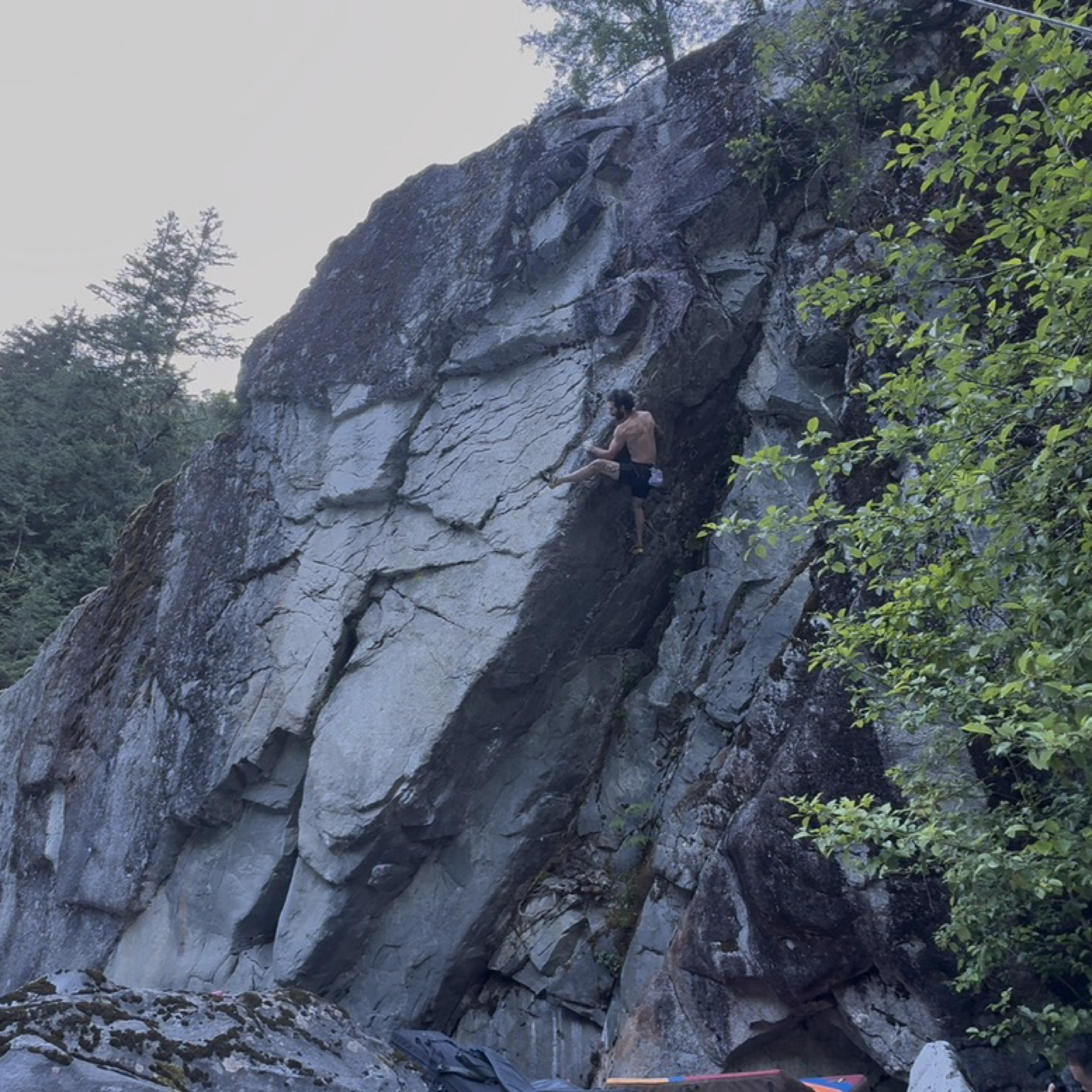 Climbing Beta video of climbers on The Crossing v12 in Squamish with undefined beta videos in KAYA, the climber's app - where climbers can log and track their ascents, progress, and connect with their local gym and outdoor climbing community.