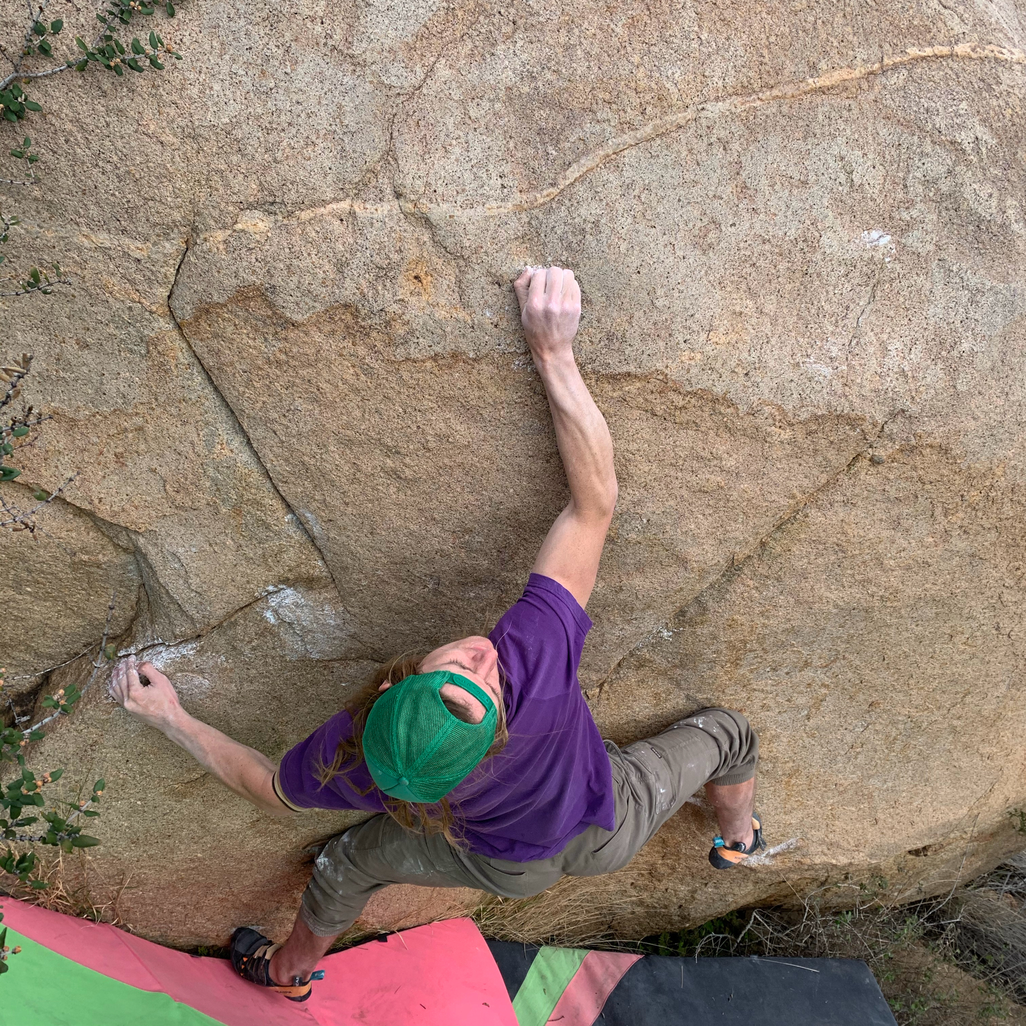 Climbing Beta video of climbers on Pee-wee v6 in Lake Ramona with undefined beta videos in KAYA, the climber's app - where climbers can log and track their ascents, progress, and connect with their local gym and outdoor climbing community.
