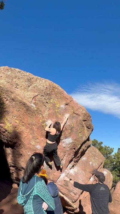 First Overhang v6, Flagstaff Mountain, CO - Beta Video from Beccaclimbs
